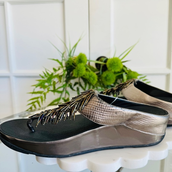 Fitflop Cha Cha Wedge Sandal SIZE US10 - Picture 3 of 9